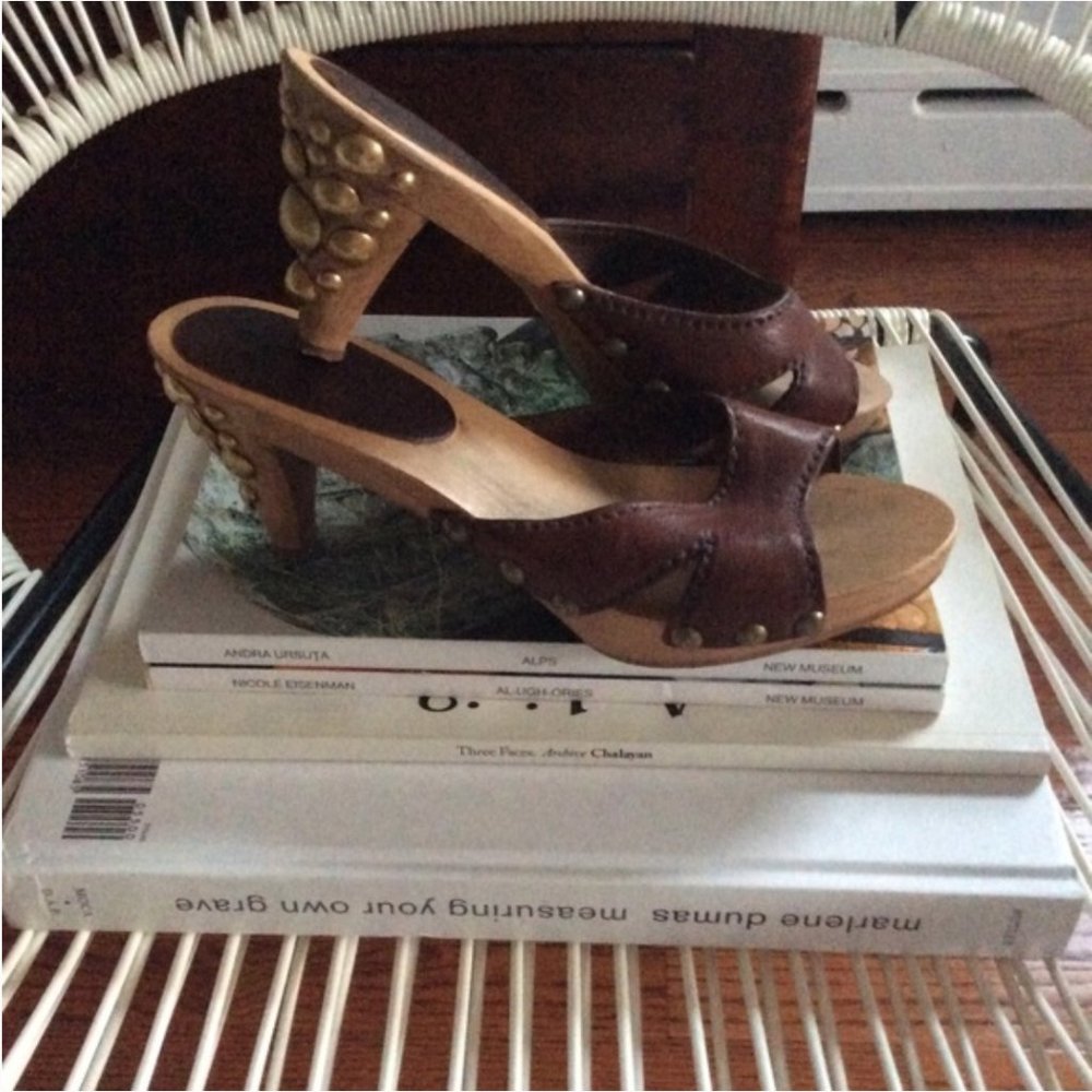 MIU MIU studded camel mules